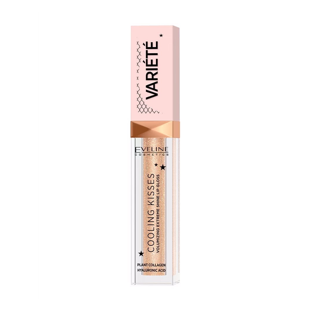 Блиск для губ Eveline Cosmetics Variete Cooling Kisses з охолоджувальним ефектом, 01 Ice Mint, 6.8 мл